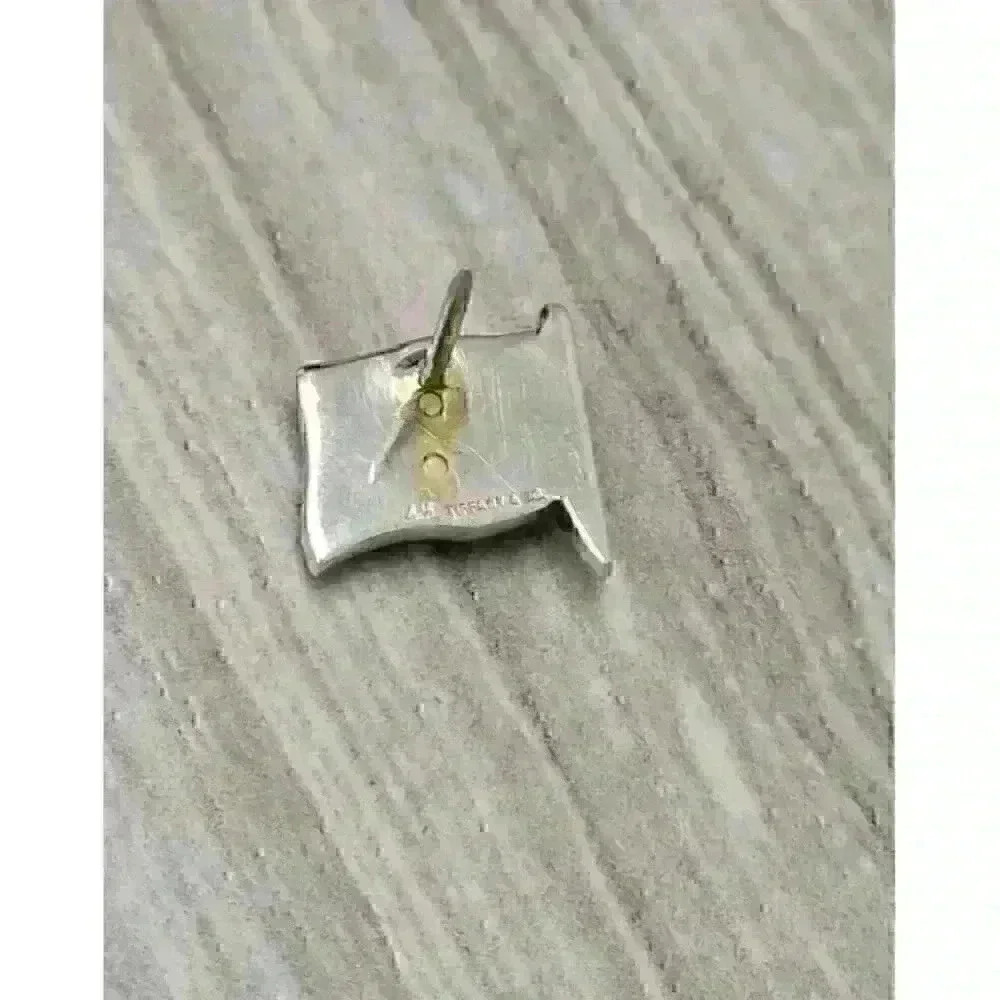 Tiffany & Co Vintage 14kt White Gold Navy Flag Lapel Pin - Picture 6 of 10